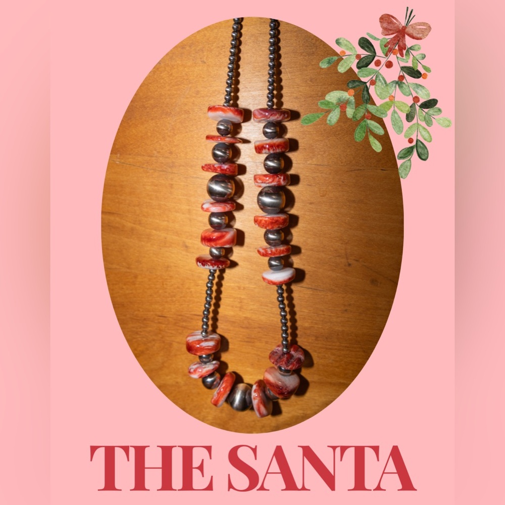 Red Spiny Oyster Shell & Navajo Pearl